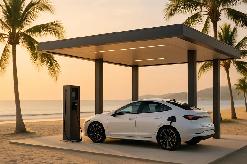 Eletroposto Spott &ndash; Praia do Morro: Carregue seu Ve&iacute;culo El&eacute;trico com Conforto